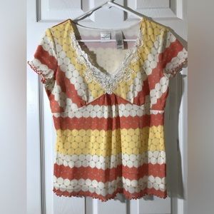 Emma James beautiful blouse sheer with lining size medium “must see”!